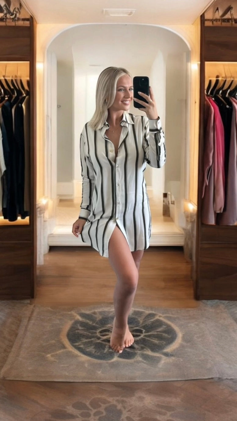 silk striped dress, silk striped pjyama dress, silk pyjama dress, silk nightdress, silk backless dress, striped backless dress